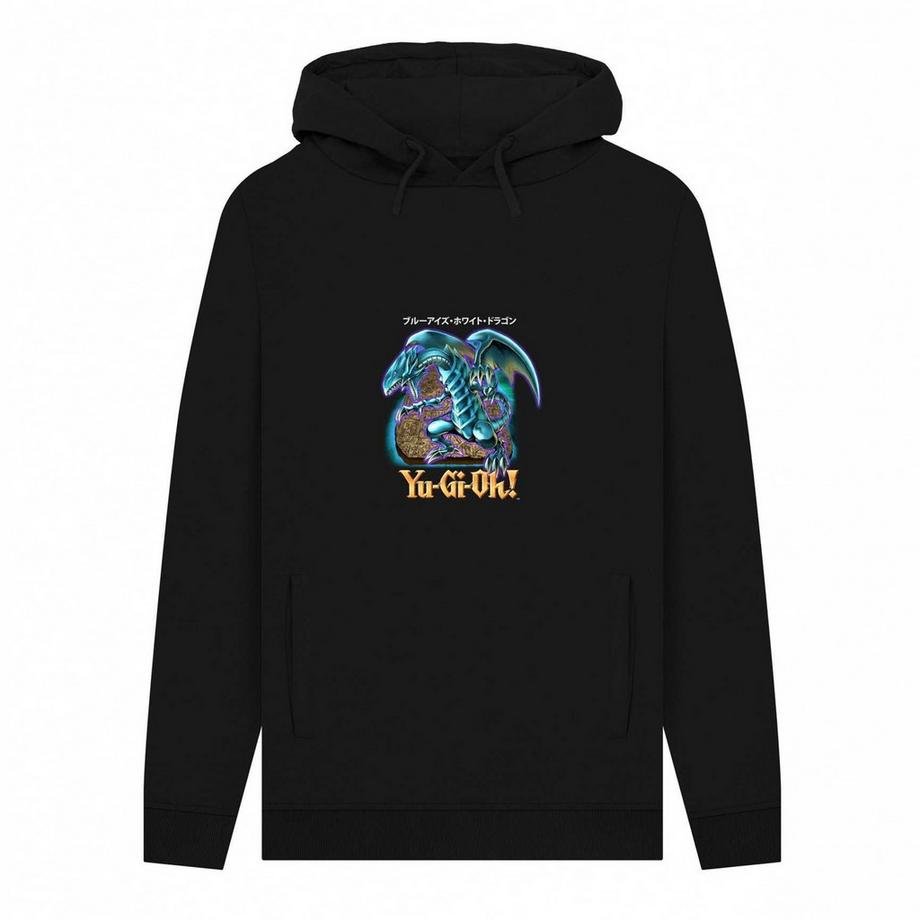 Sweat à capuche motif Dragon Blanc aux Yeux Bleus