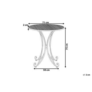 Beliani Table de jardin en Métal Rétro CILENTO  