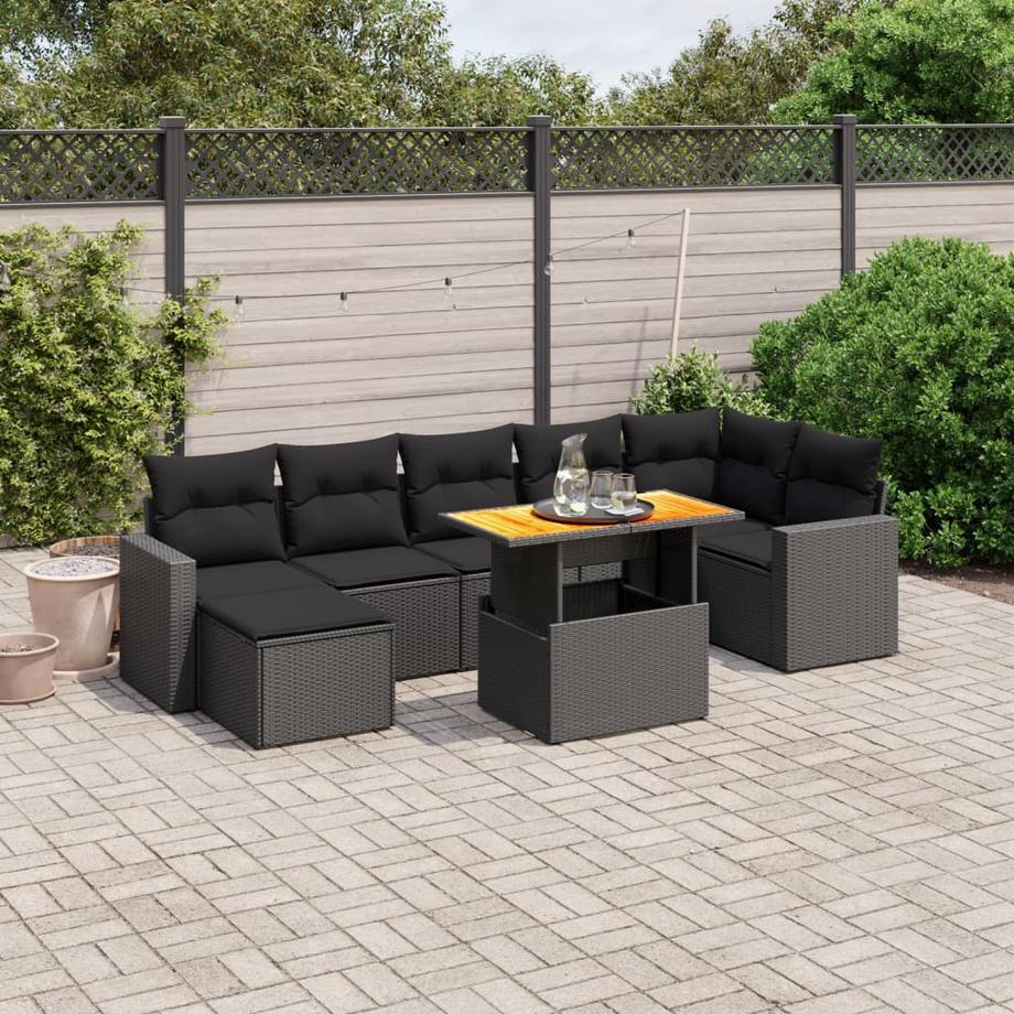 VidaXL set divano da giardino Polirattan  