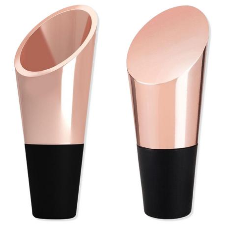 Uberstar Weinausgiesser & Weinstopper 2er Set Rosegold  