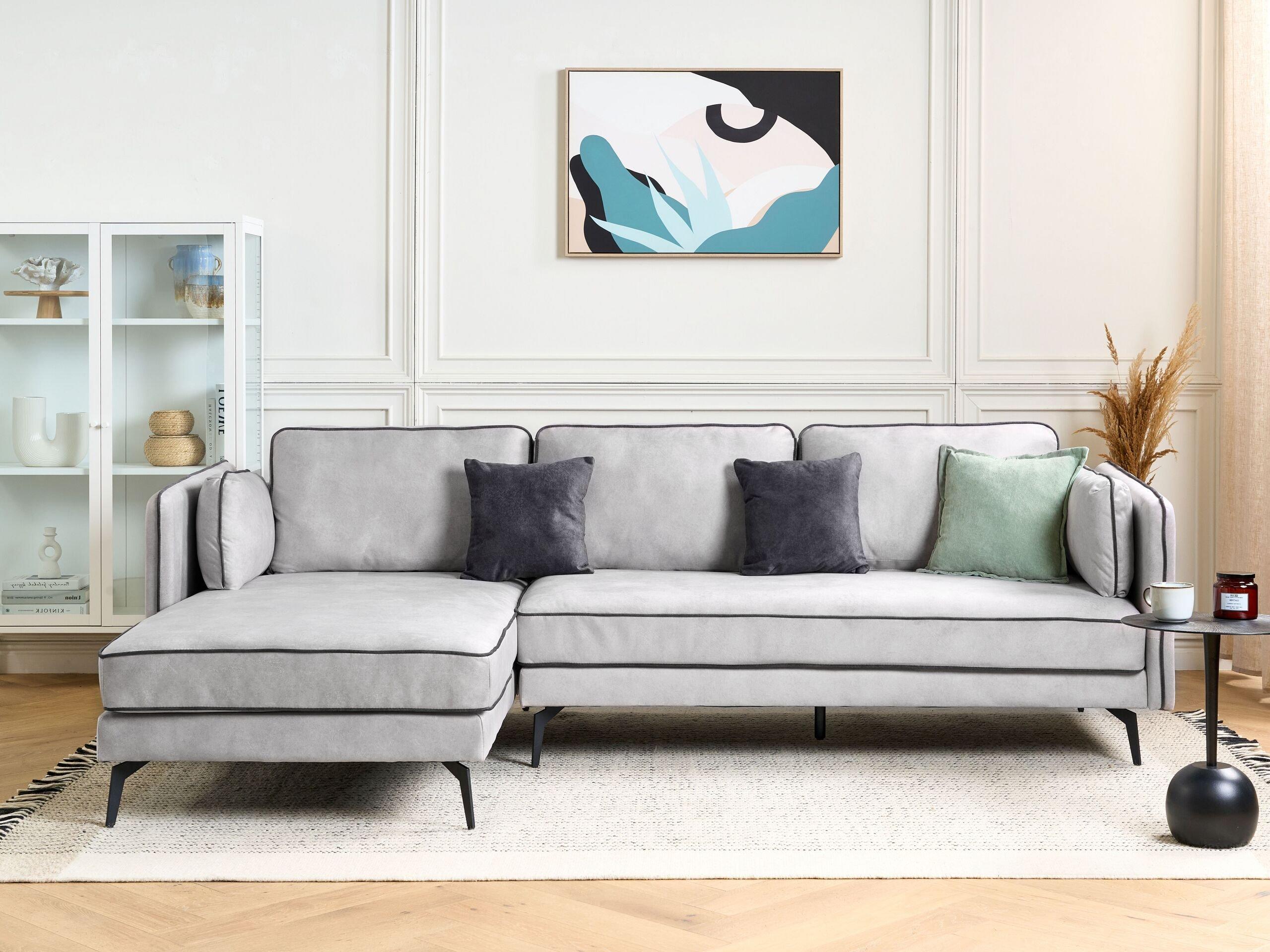 Beliani Ecksofa aus Samtstoff Modern ALTAN  