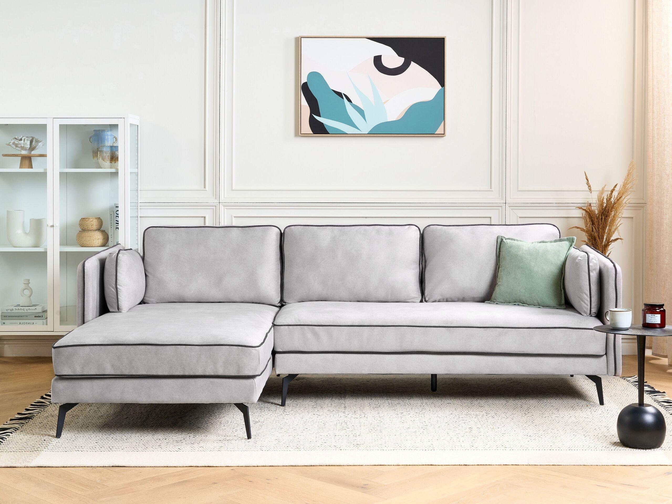 Beliani Ecksofa aus Samtstoff Modern ALTAN  