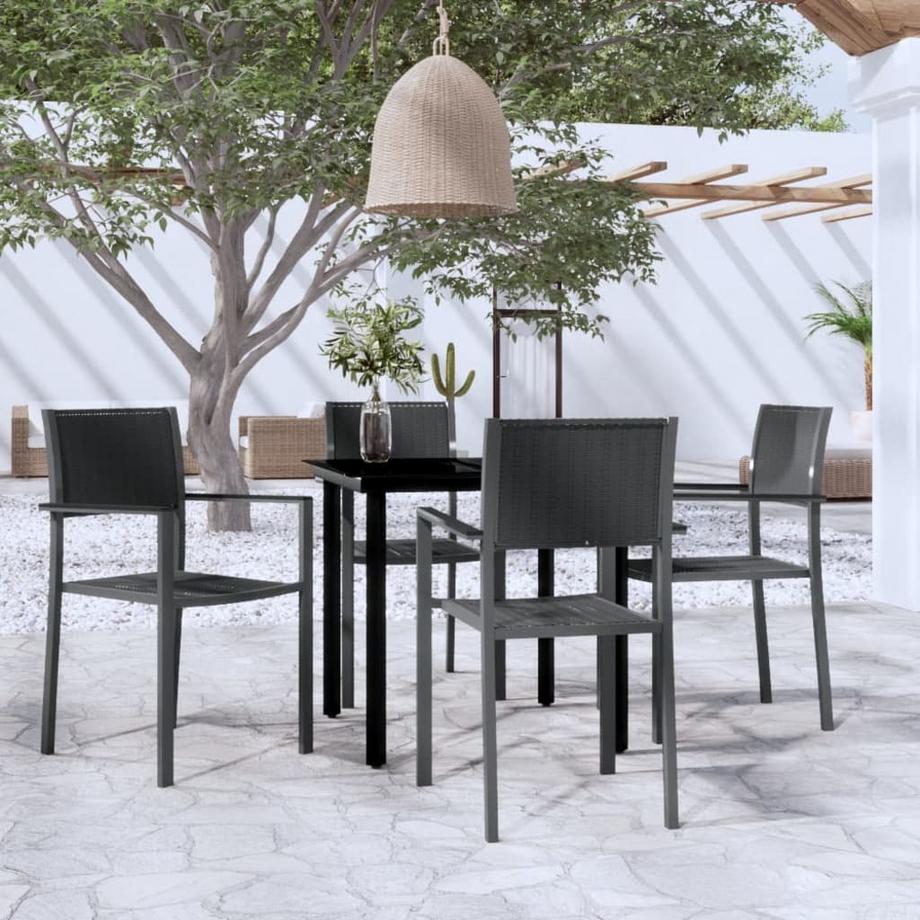 VidaXL Ensemble de salle à manger de jardin plastique  