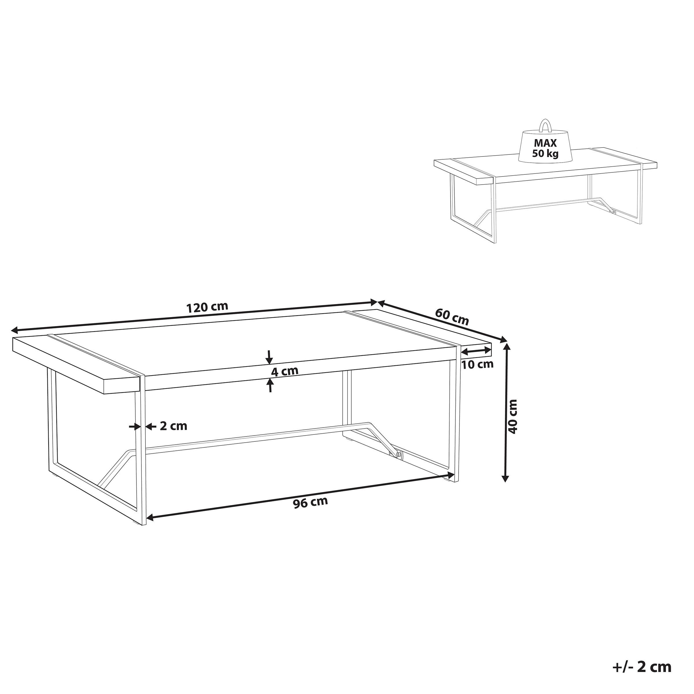 Beliani Table basse en MDF Moderne TULSA  