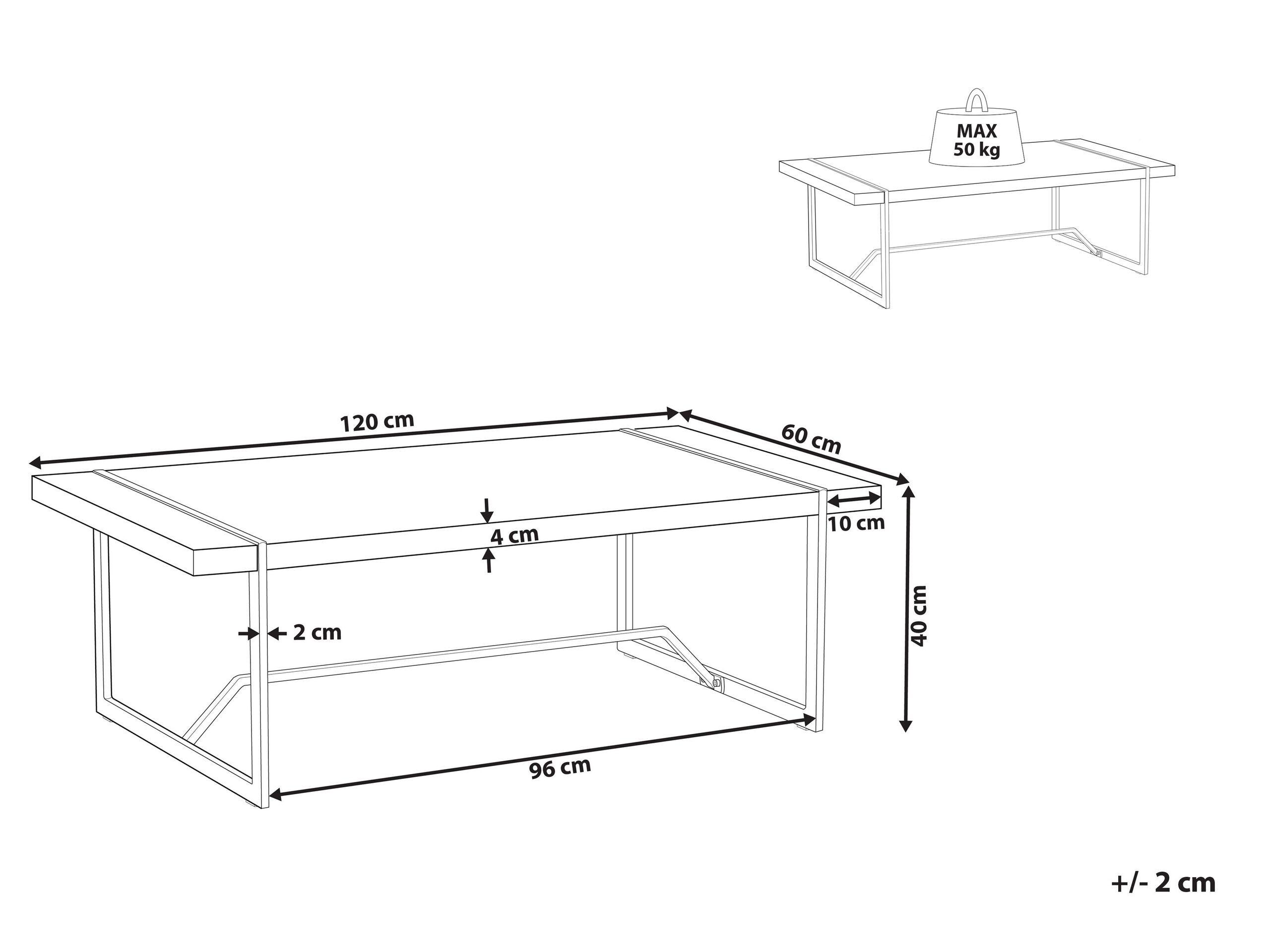 Beliani Table basse en MDF Moderne TULSA  