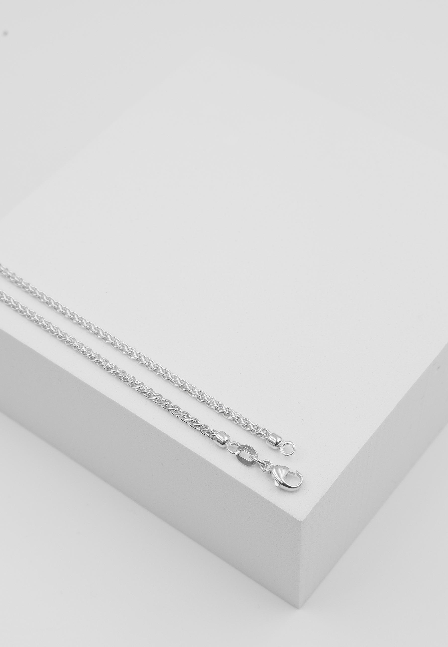 MUAU Schmuck  Collier Zopf Weissgold 750, 2.15mm, 40cm 