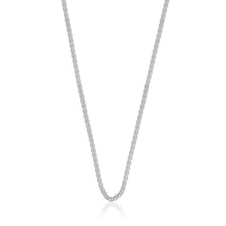 MUAU Schmuck  Collier Zopf Weissgold 750, 2.15mm, 40cm 
