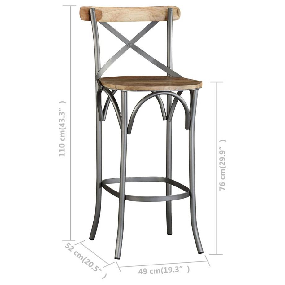 VidaXL sgabello da bar Legno  