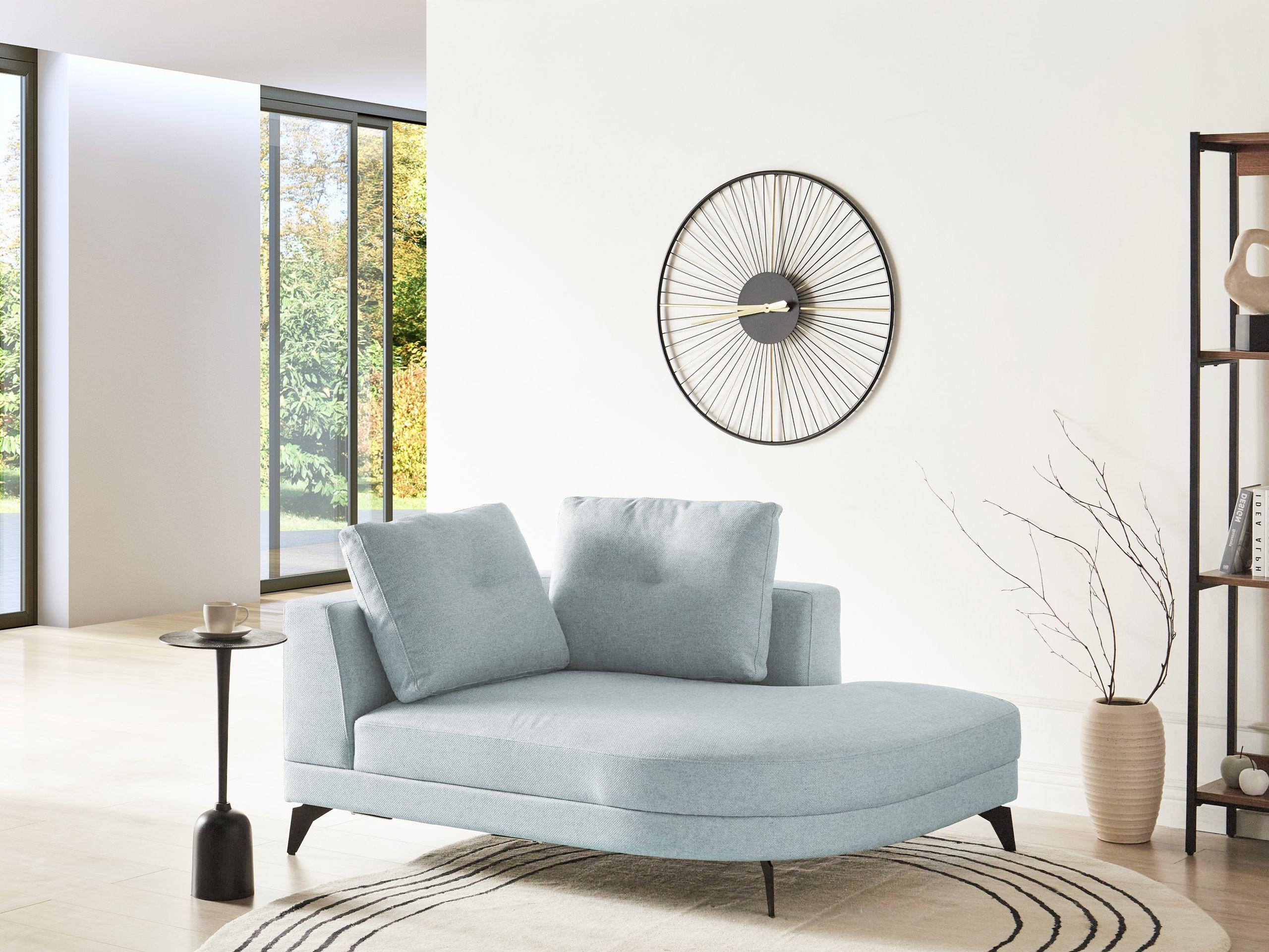 Beliani Chaiselongue aus Chenillegewebe Modern MARUM  