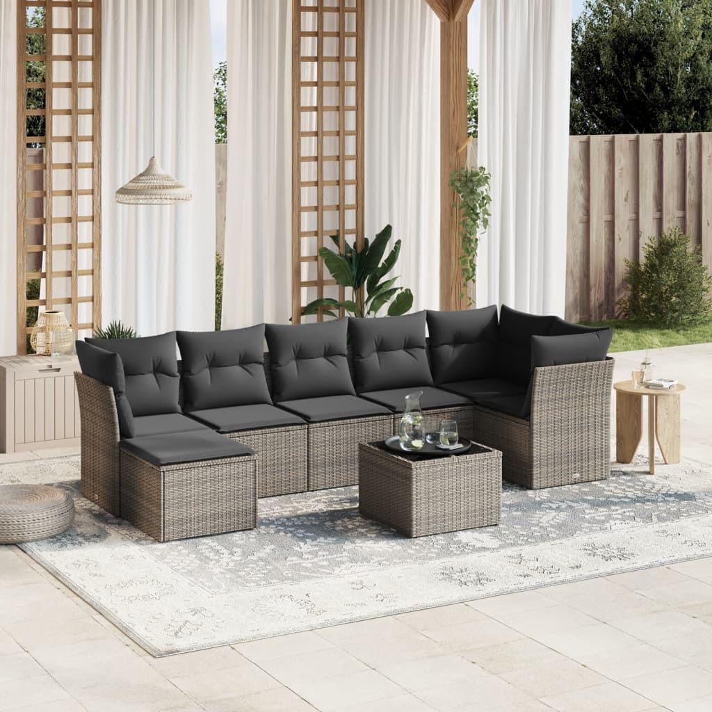 VidaXL set divano da giardino Polirattan  