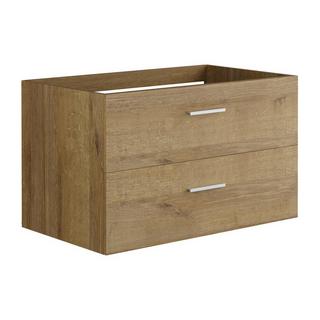 Vente-unique Waschbeckenunterschrank hängend - B. 80 cm - Naturfarben hell - KAYLA  