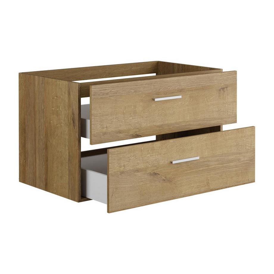 Vente-unique Mobile sotto lavabo sospeso Naturale chiaro 80 cm - KAYLA  