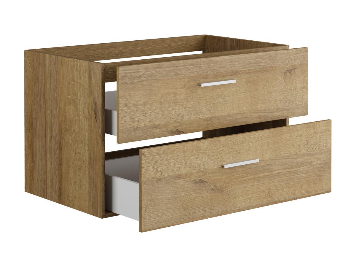 Vente-unique Mobile sotto lavabo sospeso Naturale chiaro 80 cm - KAYLA  