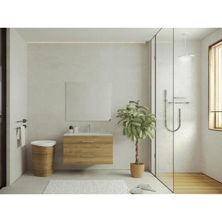 Vente-unique Mobile sotto lavabo sospeso Naturale chiaro 80 cm - KAYLA  