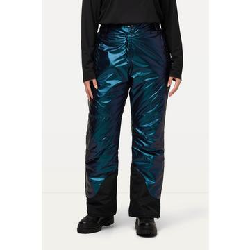 Pantalon de ski imperméable, fermeture à scratch et pare-neige, imprimé nacré