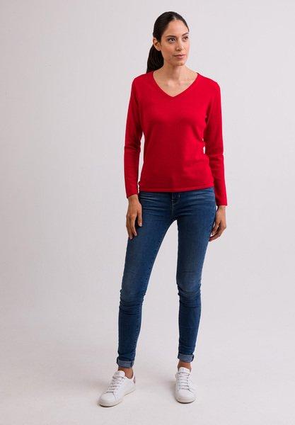 CASH-MERE.CH Pullover Cashmere Scollo a V  