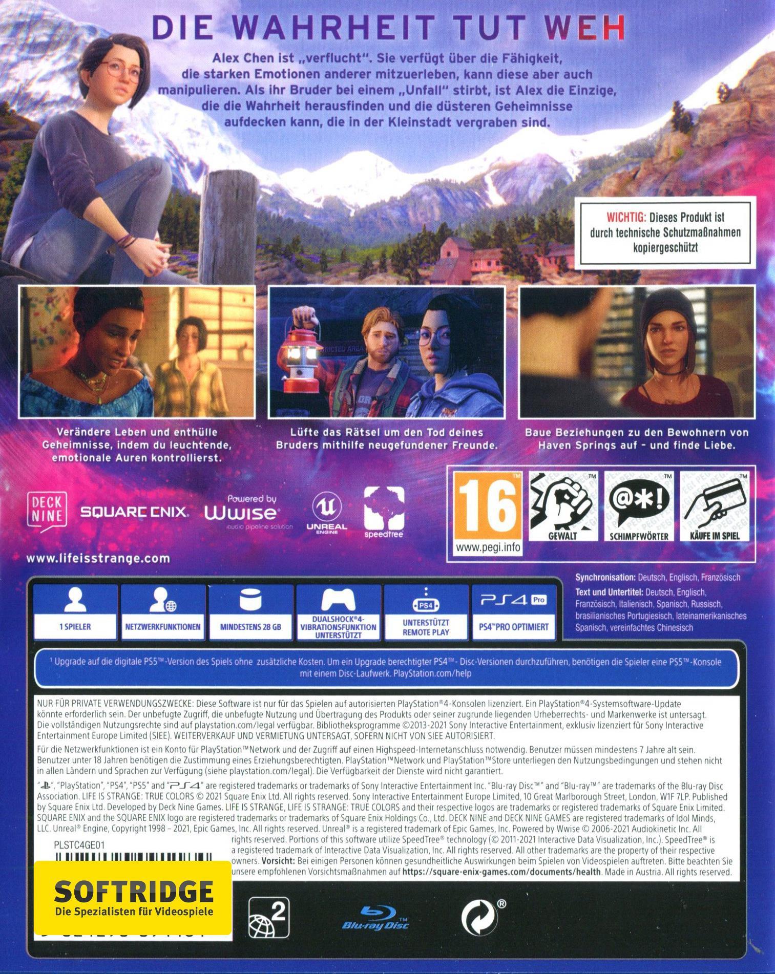 Square Enix  Life is Strange: True Colors (Free upgrade to PS5) 