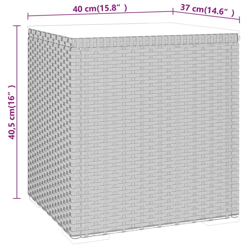 VidaXL Beistelltisch poly-rattan  