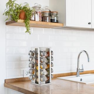 Northix Porta spezie girevole con 20 barattoli per spezie  