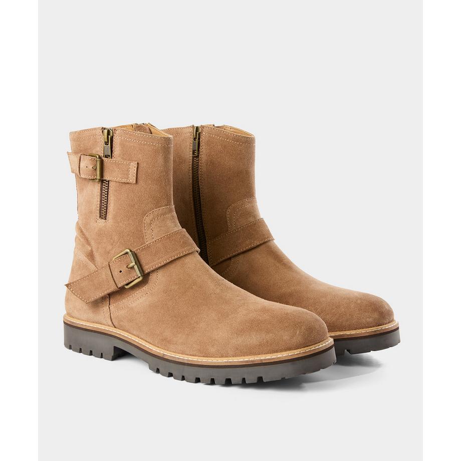 Joe Browns Veloursleder Stiefel mit Schnalle und markanter Sohle  