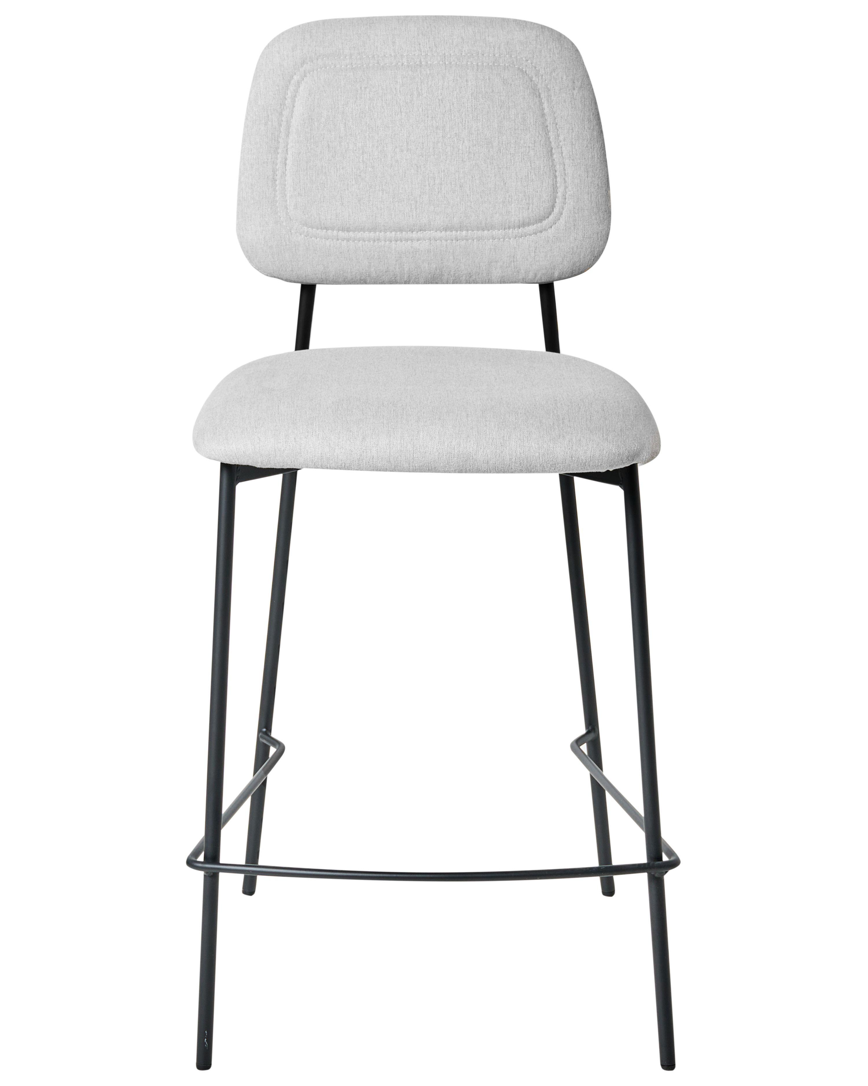 Beliani Set mit 2 Barstühlen aus Kunstleinen Modern DUETTE  