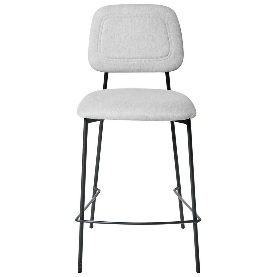 Beliani Set di 2 sedie alte en Lino sintetico  DUETTE  