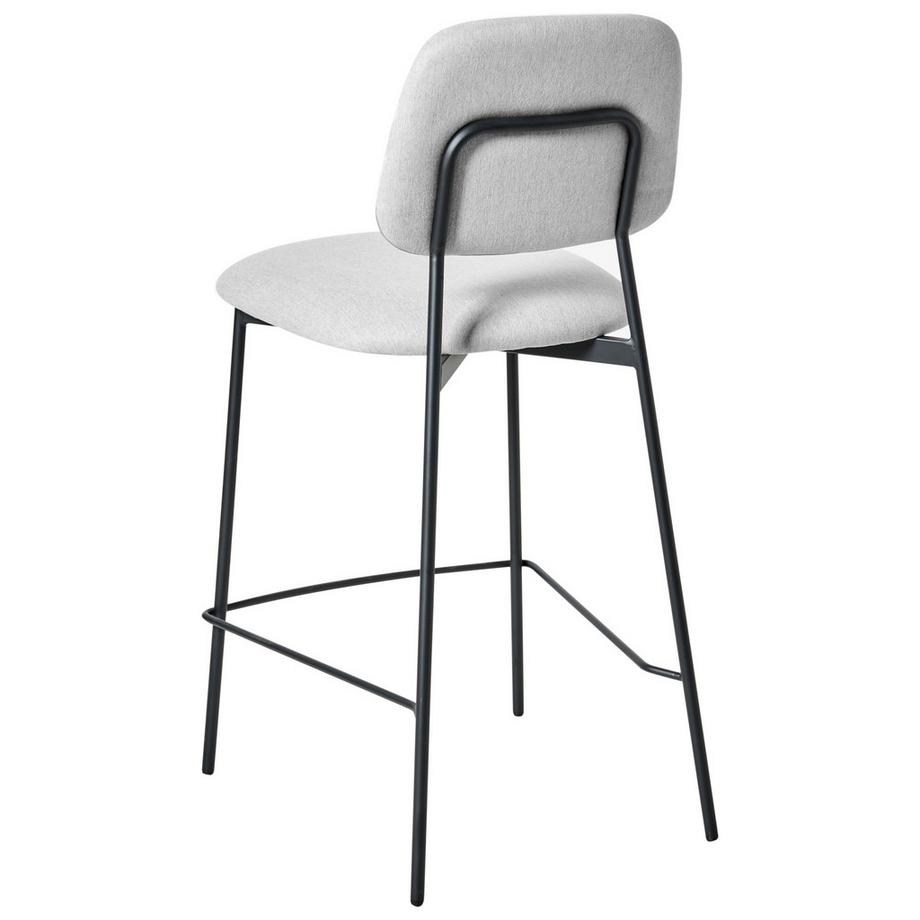 Beliani Set di 2 sedie alte en Lino sintetico  DUETTE  