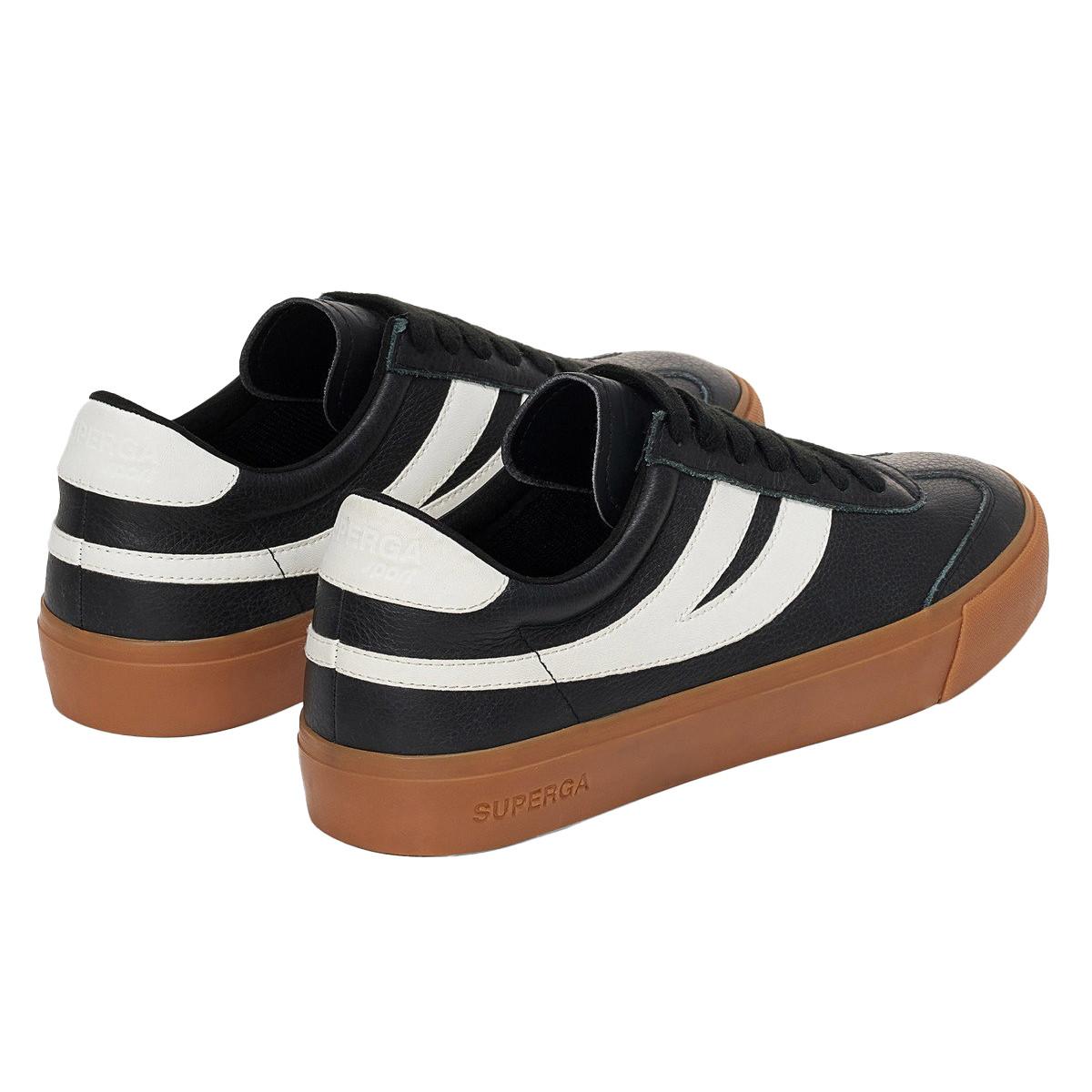 SUPERGA  Sneaker 4834 Club S Swallow, Kontrast Detail, Veganes Leder 