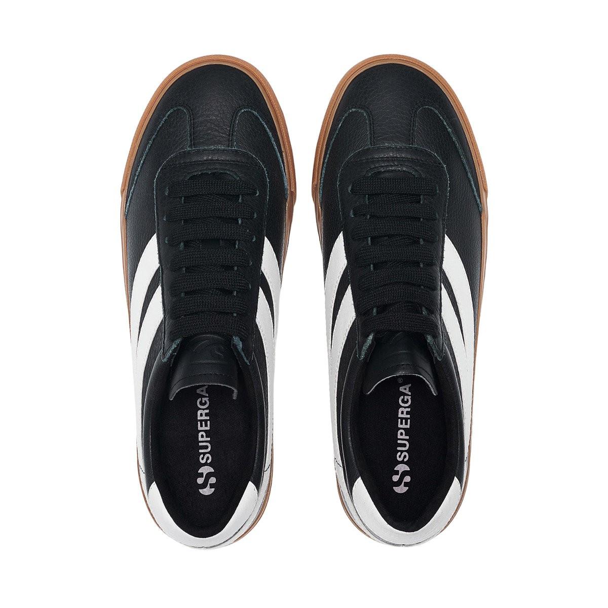 SUPERGA  Sneaker 4834 Club S Swallow, Kontrast Detail, Veganes Leder 