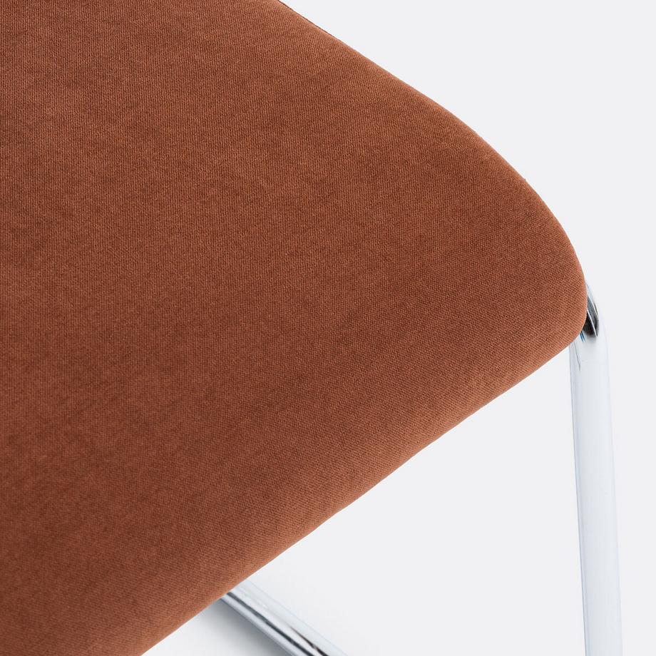 La Redoute Intérieurs Set mit 2 Stühlen aus Chrom und Stoff  