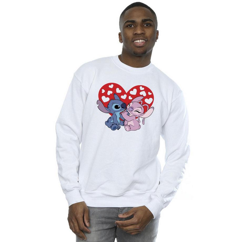Disney Stitch et Angel Coeur Graphique Sweatshirt  