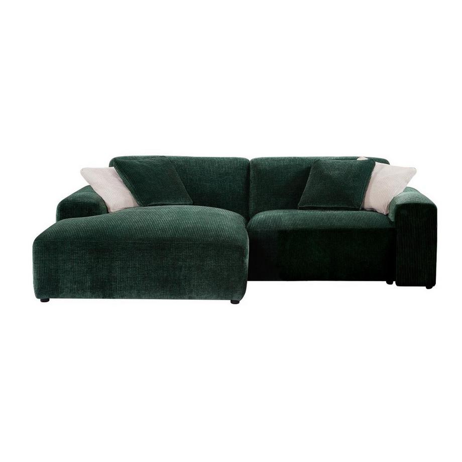 Maison Céphy Ecksofa - Ecke links - Cord - Tannengrün - TIRONO von Maison Céphy  