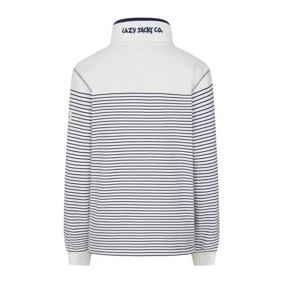 Lazy Jacks Sweatshirt rayé à col boutonné  