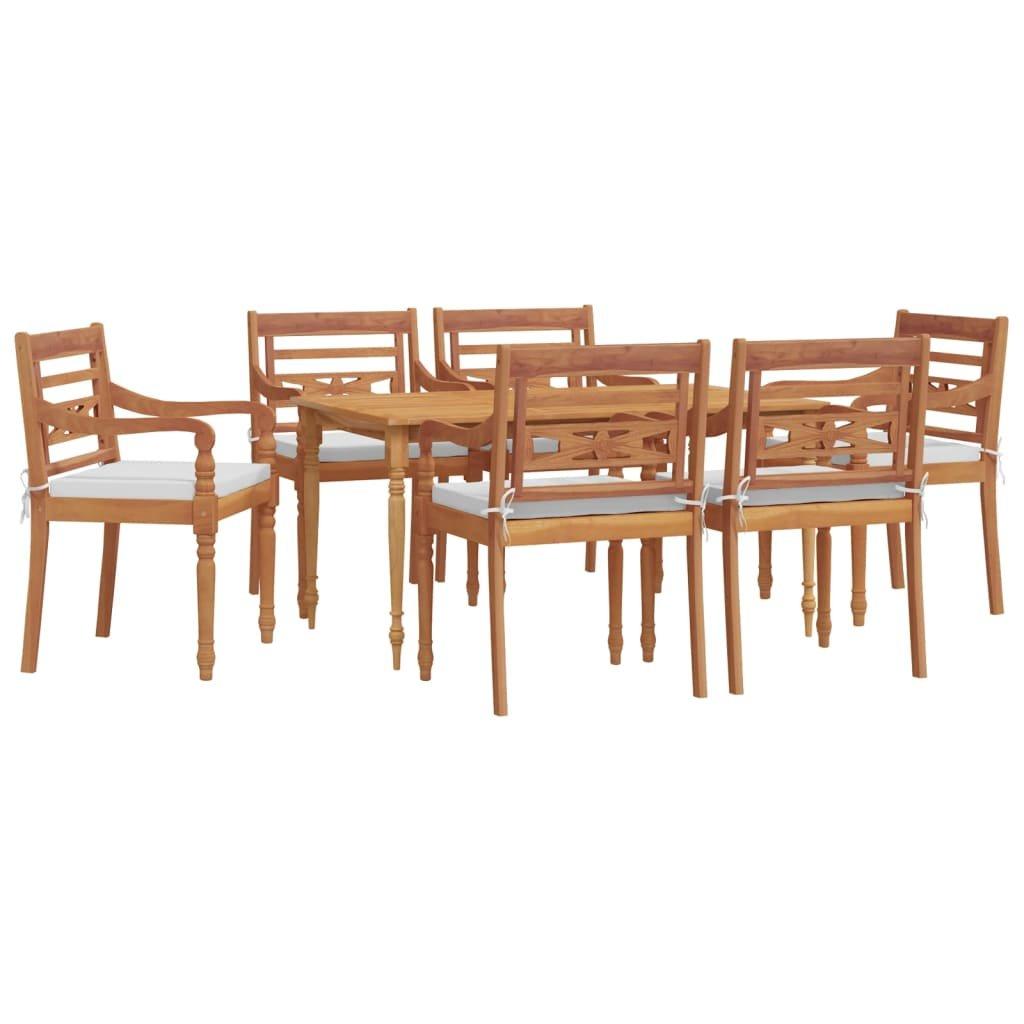 VidaXL set da pranzo da giardino Teak riciclato  