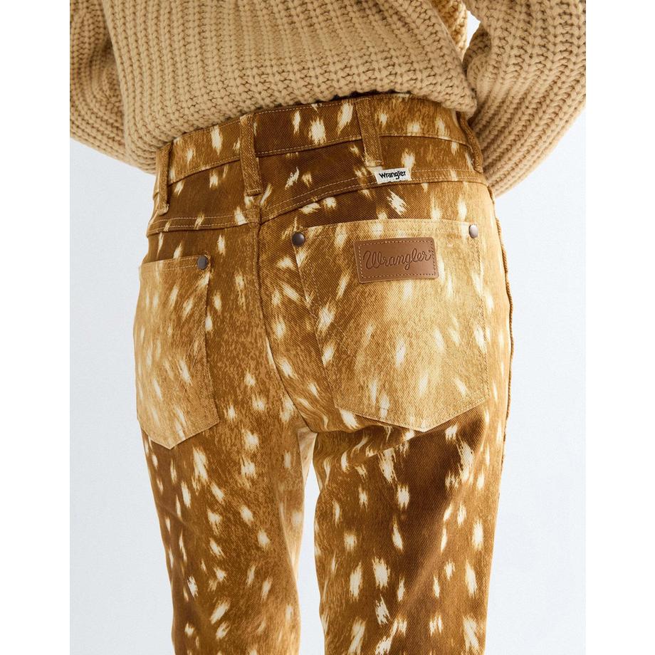 Wrangler Pantalon Bootcut avec Imprimé Fawn  