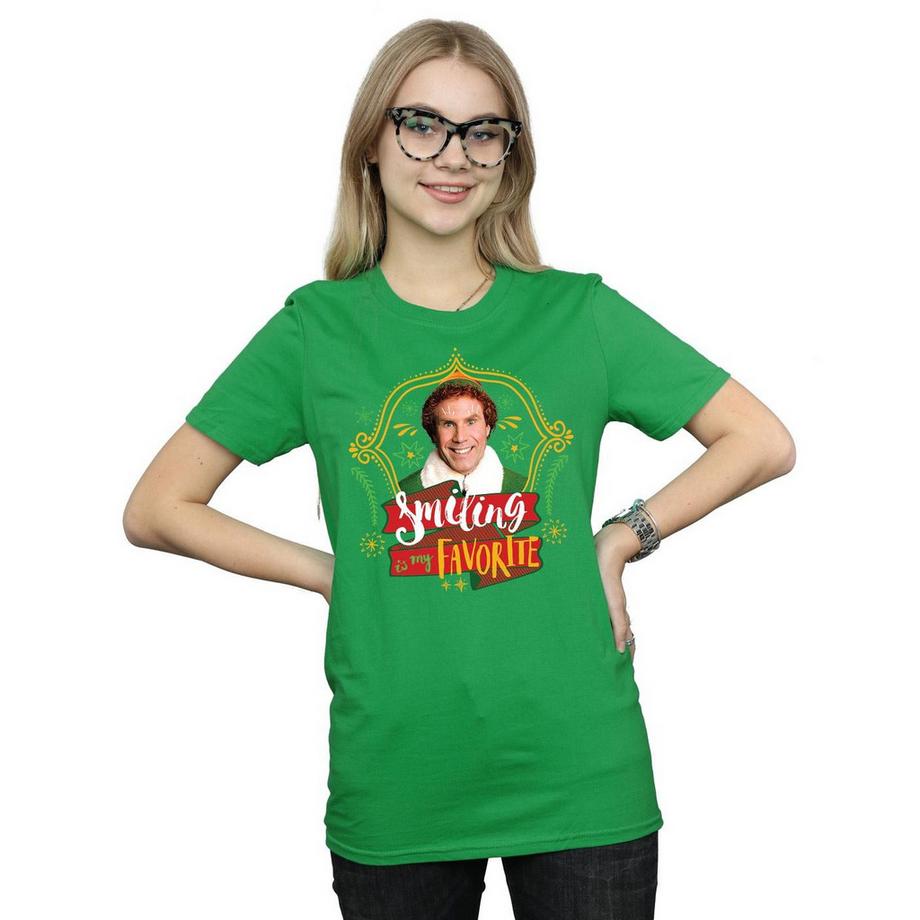 Elf Smiling Is My Favorite T-Shirt  