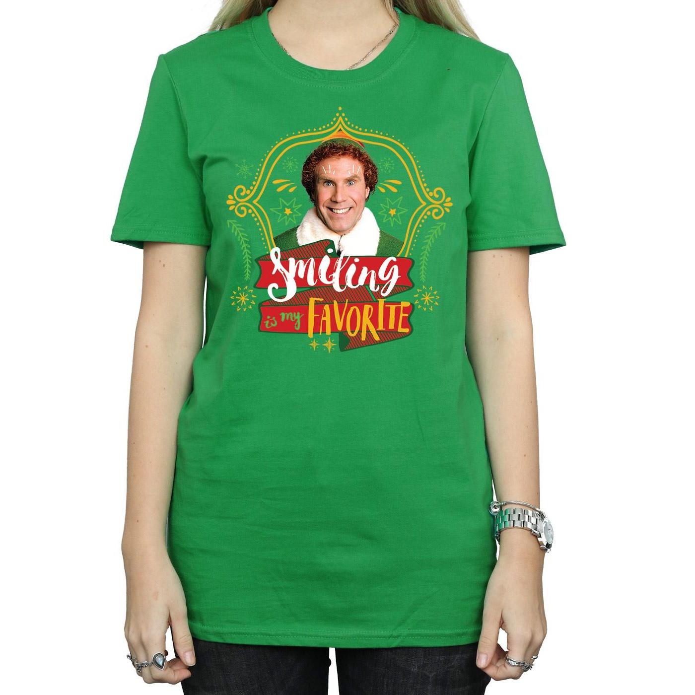 Elf Smiling Is My Favorite T-Shirt  