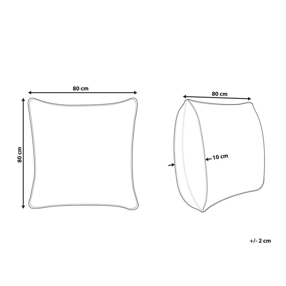 Beliani Khartaphu Cuscino in Cotone Japara Set da 2  