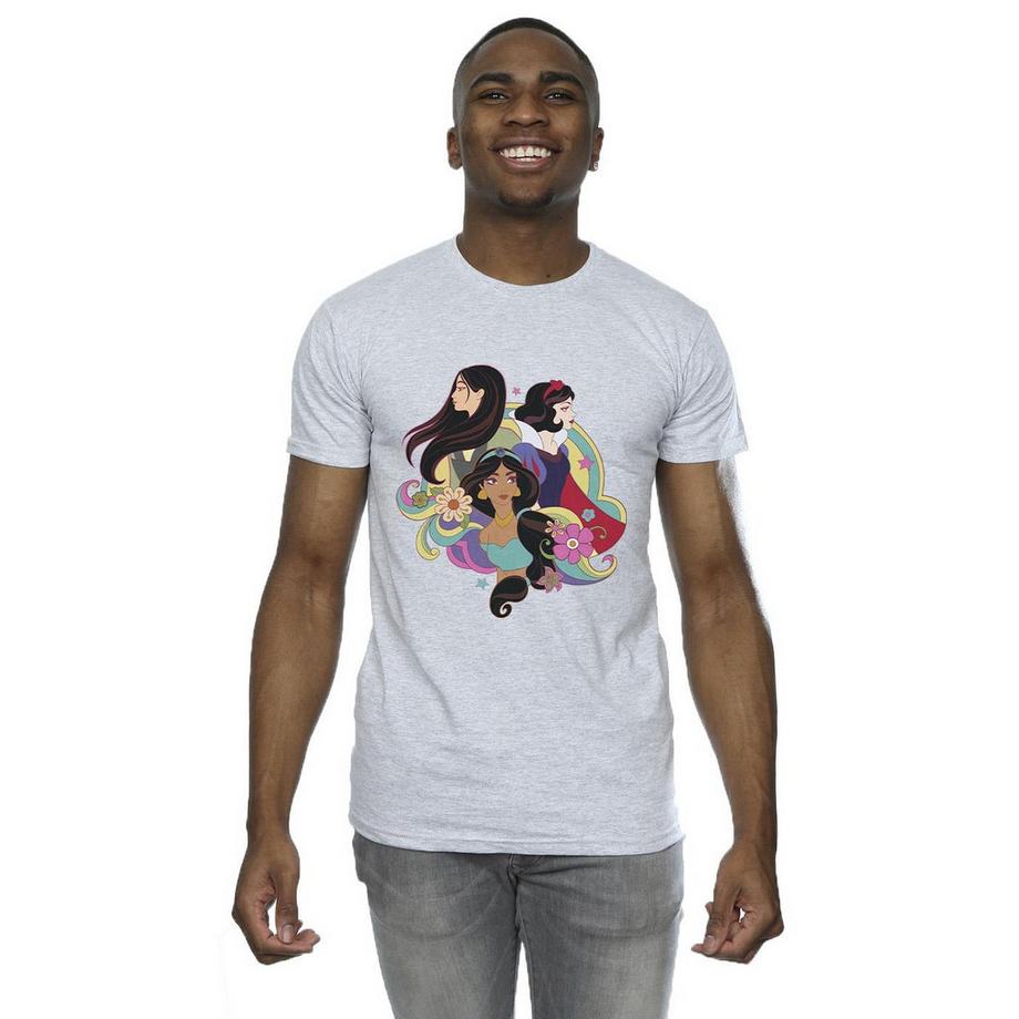 Disney Princesses T-Shirt Stampata a Maniche Corte  