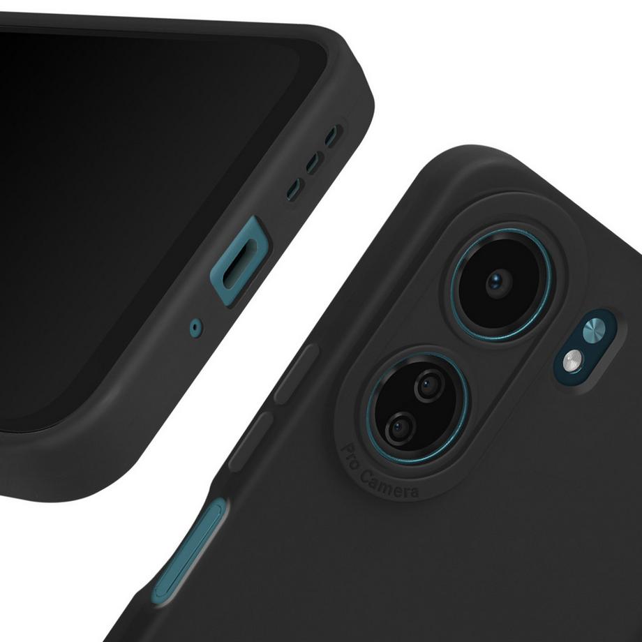 Avizar  Coque Xiaomi Redmi 13C Souple Noir 