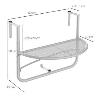 Outsunny Balkonhängetisch  