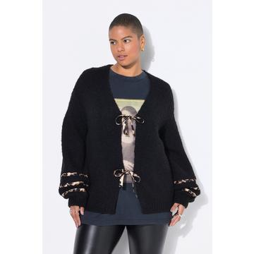 Strickjacke, Oversize Shape, Leo Schleifen