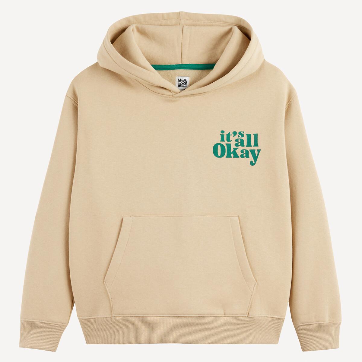 La Redoute Collections  Kapuzen-Sweatshirt mit Message-Print aus Molton 