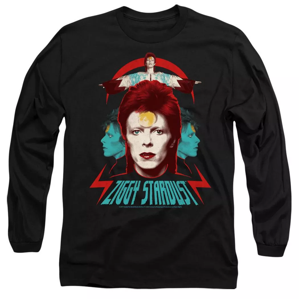 David Bowie - Ziggy Heads T-Shirt, für Herren, Schwarz, Größe M