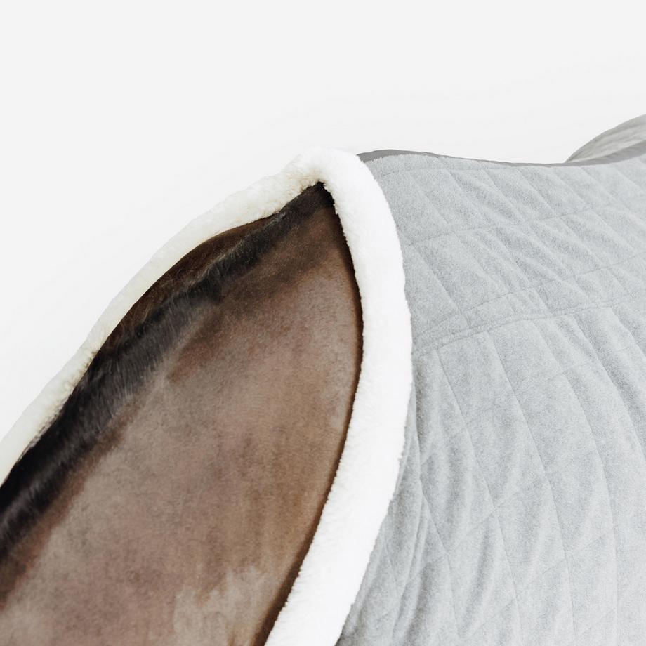 FOUGANZA  Chemise polaire chaude CONFORT équitation cheval et poney - Grise 