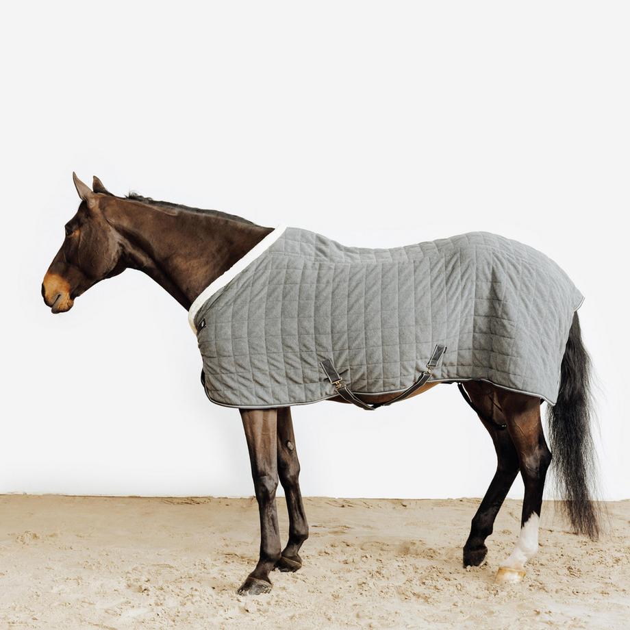 Chemise polaire chaude CONFORT équitation cheval et poney - Grise