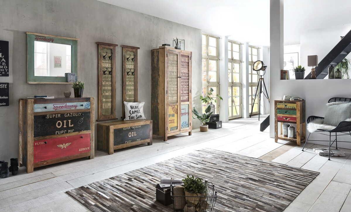 mutoni Spiegel Bright Retro natur bunt 79x68  