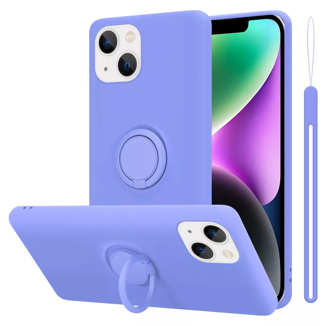 Apple - Hülle für  iPhone 14 PLUS TPU Silikon mit Ring Liquid, Lila