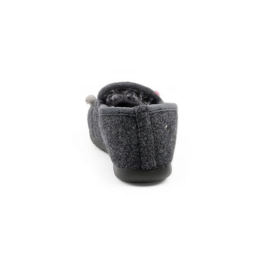isotoner Filz Pantoffeln mit Pompons  