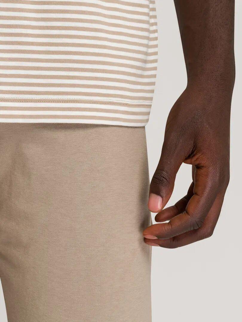 HANRO Night & Day Geringelter Kurzer Pyjama  